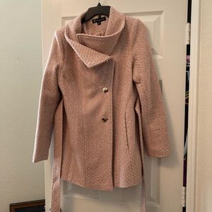Pink wool coat